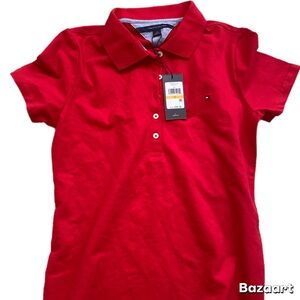 Tommy Hilfiger Women's Red Button Down Shirt